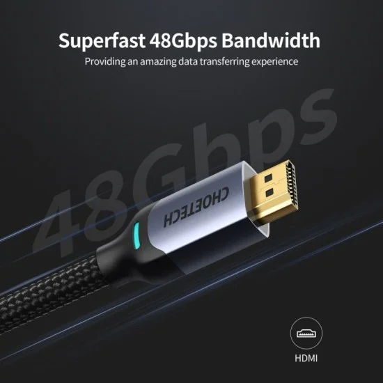 Choetech 8K 2M Hdmi To Hdmi Cable - Black